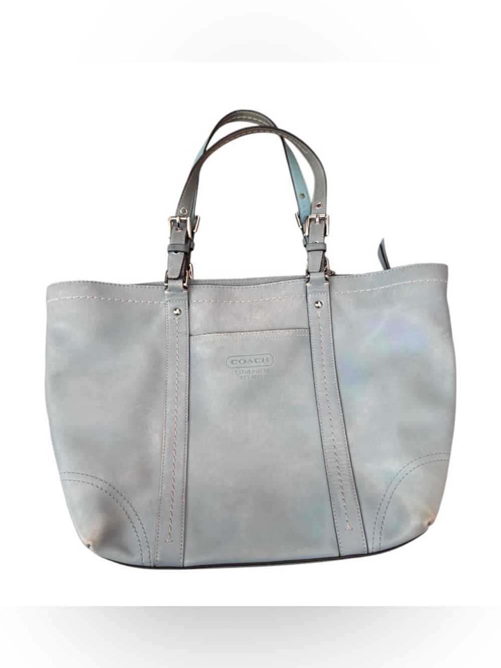 Coach Vintage Light Blue Gallery Tote Bag